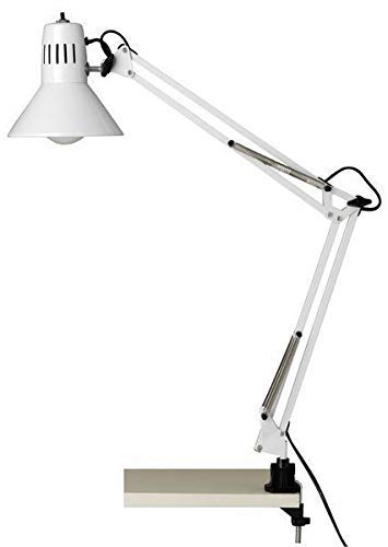 Brilliant Hobby 10802/05 - Lampara de escritorio Flexo con soporte de pinza, color blanco