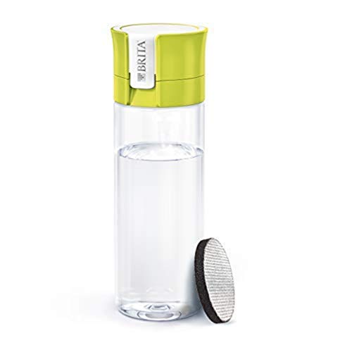 BRITA fill&go Vital – Botella con filtro de agua con tecnología MicroDisc – agua de excelente sabor para disfrutar en cualquier lugar – Botella de agua sin BPA de color lima