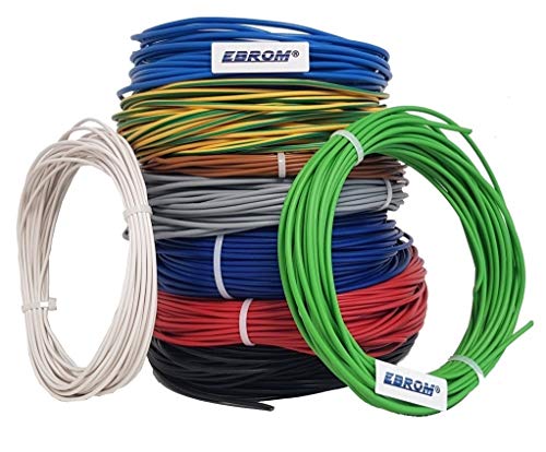 Cable de PVC flexible, H07V-K 2,5 mm², color: rojo 10 m/15 m/20 m/25 m/30 m/35 m/40 m/45 m/50 m/55 m/60 m hasta 100 m a elegir