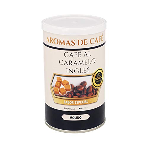 Café Molido 100% Arábica | Café Caramelo Inglés | 100 gr | Intensidad Suave | Sabor Dulce e Intenso con Final Fresco | Café Molido Natural Ligeramente Tostado