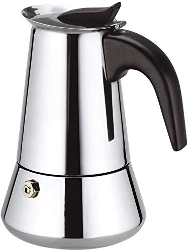 cafetera acero inoxidable 9 tazas, espressos en Acero inoxidable, se puede usas en todo tipo de cocina, Cafetera Clásica, Plata (PLATA-9T)