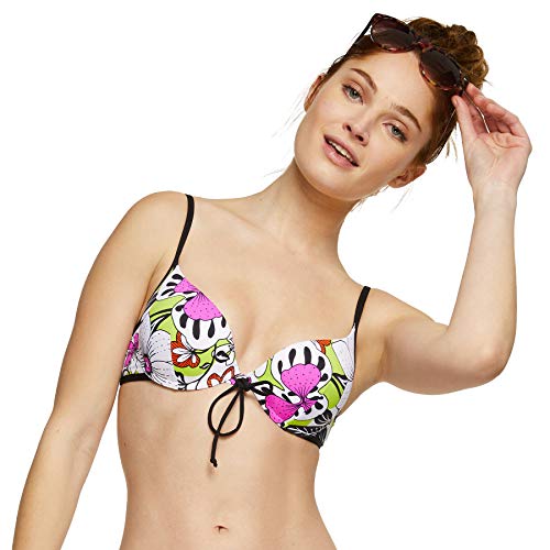 Cherry Beach Kariega Beach Parte Superior de Bikini, Blanco, Blanca, 90 B para Mujer