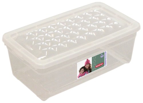 Curver - Caja para Textil y Zapatos 5,7L. - Con Tapa - Color Cristal