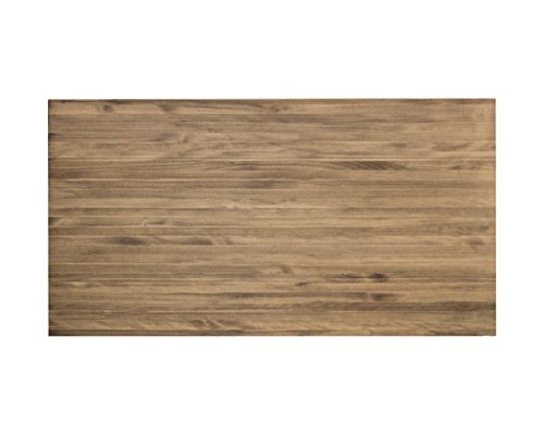 Decowood - Cabecero Clásico para Cama Dormitorio, Lamas Horizontales, Madera de Pino Gallego Envejecido - 160 x 80 cm