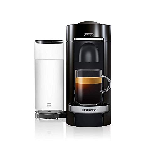 De'Longhi Nespresso Vertuo Plus | ENV 155.B Cafetera de cápsulas de café | Una cafetera de 5 tazas | Incluye paquete de bienvenida con 12 cápsulas | 1,7 l | Negro