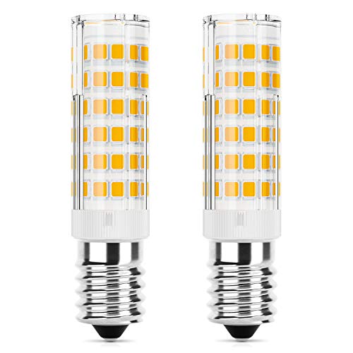DiCUNO Bombilla LED E14 5W, Blanco cálido 3000K, 550LM, 220V, No regulable, Maíz LED tornillo pequeño, Bombillas halógenas equivalentes de 50W, E14 base estándar, 2 piezas