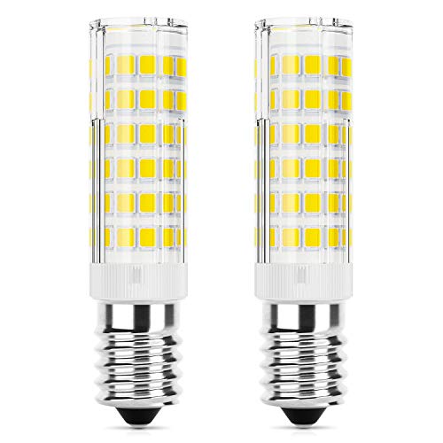 DiCUNO Bombilla LED E14 5W, Blanco frío 6000K, 550LM, 220V, No regulable, Maíz LED tornillo pequeño, Bombillas halógenas equivalentes de 50W, E14 base estándar, 2 piezas