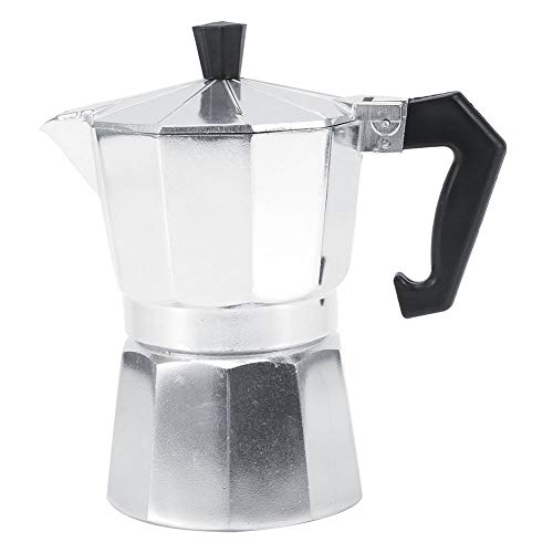 DZX 3/6/9/12 Tazas AluminumPot Espresso Cafetera Estufa Hogar Oficina Cafetera Caliente (450ML 9 Tazas), Cafetera de Acero Inoxidable Tetera