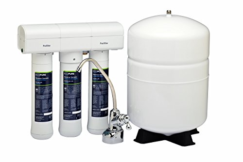 Ecopure RO sistema de filtrado del agua potable ósmosis inversa, color blanco