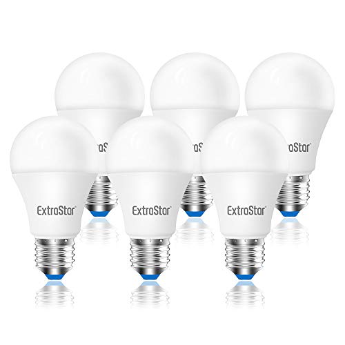 ExtraStar 6 x E27 ES A60 10W 800lm LED Globo bombilla Blanco cálido (3000K) No regulable [Clase de eficiencia energética A+]