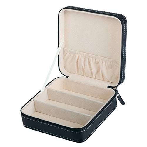 Funda de Gafas Caso Portátil De Cuero De La PU Caja Gafas De Sol Viajes Joyería Caja De Almacenamiento De Cuadrícula Vasitos Cremallera Bolsa Contenedora Caja De Regalo (Color : 2)