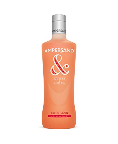 Ginebra premium nacional Ampersand sabor Mango con toque de Chilli - 1 botella de 70cl