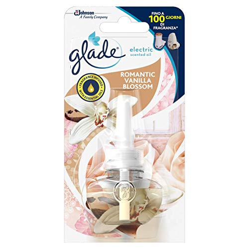 Glade - Ambientador eléctrico – Pack de 1 recarga, fragancia Romantic Vanilla Blossom