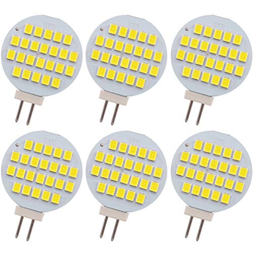 GLMING G4 24-2835 SMD - Bombilla LED (Blanco frío, AC12 V CC 12 V -24 V, 6 unidades)