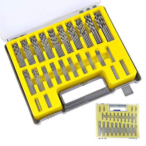 Gobesty Juego de brocas, 150 piezas Brocas Hss Mini juego de brocas helicoidales, brocas micro de 0.4mm-3.2mm adecuadas para bricolaje de metal y madera, con caja de almacenamiento