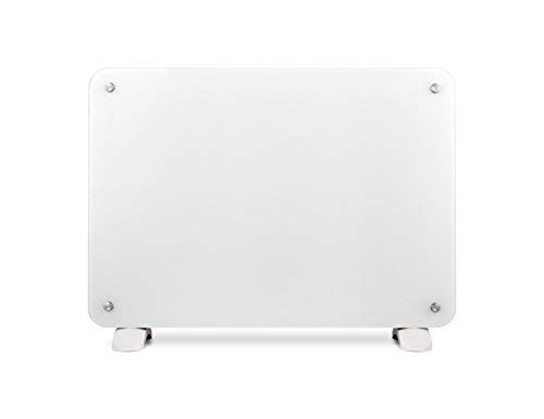 Haverland OSYRIS-15 | Convector Cristal | 1500W | Portátil / Pared | Calefactor Eléctrico Programable | Termostato Digital LCD | Timer | Diseño Elegante | Soportes Incluidos | Blanco