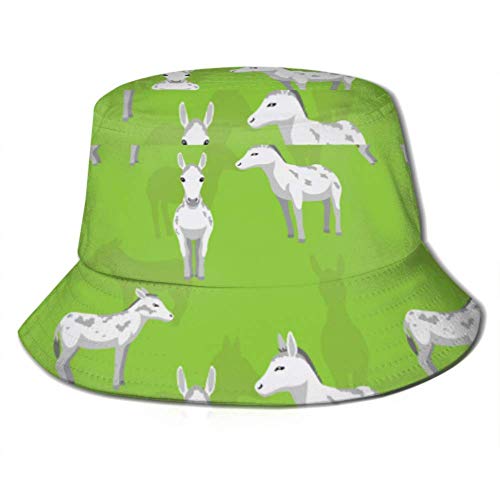 Henry Anthony Sun Cap Burro Andaluz Wallpaper Bucket Sun Hat Protección Packable Summer Fisherman Cap para Pesca, Paseos en Bote en la Playa