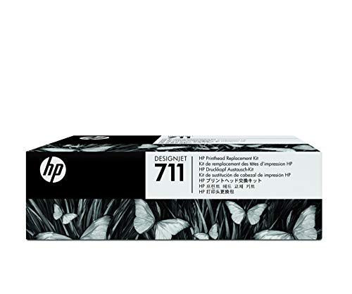 HP 711 C1Q10A, Kit de Remplazo del Cabezal de Impresión Original DesignJet, para Impresoras de Gran Formato HP DesignJet T120, T125, T130, T520, T525, T530, con los Cartuchos Originales HP 711