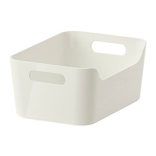 Ikea IKE-103.351.06 Variera-Caja de almacenaje apilable (24 x 17 x 10,5 cm, con asas), color blanco brillante, Breite:24 cm-Tiefe:17 cm-Höhe:10.5 cm