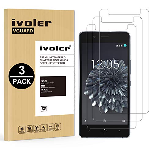 ivoler [3 Unidades] Protector de Pantalla para BQ Aquaris X5 Plus, Cristal Vidrio Templado Premium