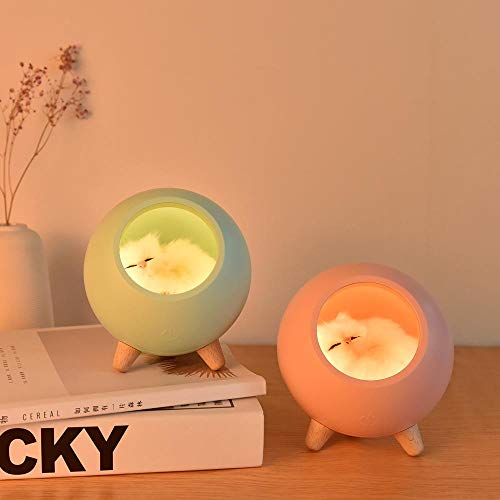 IXL Creative Small Pet House Atmosphere Lamp Portable USB Charging Cute Cartoon Kid Mini Desktop LED Night Light, Blau