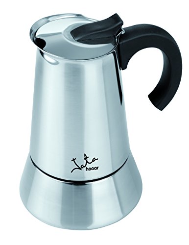 Jata Hogar Cafetera Italiana, Acero Inoxidable, Plateado, 19 cm