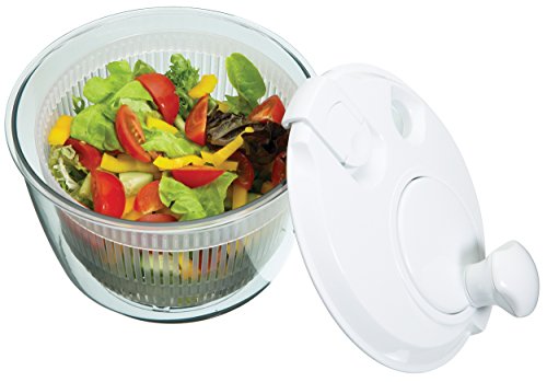 Kitchen Craft Mini Salad Spinner Centrifuga de Esaladas Compacta, Blanco