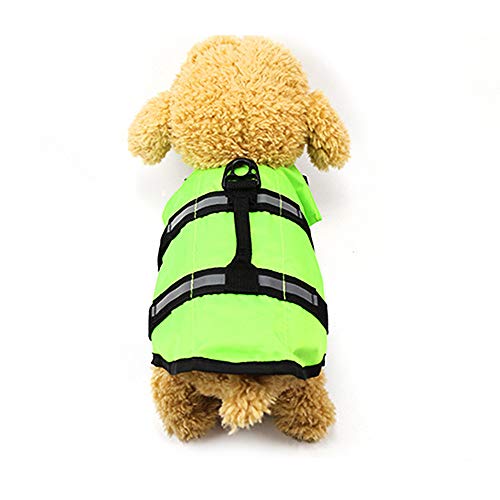 KTUCN Ropa para Mascotas 4 Colores Ropa de natación para Cachorros Ropa de Seguridad Chaleco Traje de baño Al Aire Libre Mascota Perro Flotador Chalecos para Perros， 2， S