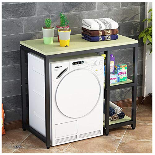 Lavadora Rack Hogar Baño Almacenamiento Almacenamiento Piso Suelo sobre el DRU, Estantes de la Cocina, Estanterías, Piso M Multi-Capa Balcón Gabinete de lavandería Black-C