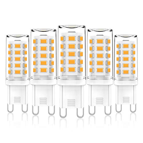 LED G9 Blanco cálido, 3W LED G9 Regulable Equivalente a bombillas halógenas de 28W 40W, G9 LED Bulb, sin parpadeo, 325LM, 2700K, CA 220-240V, Bombilla de cápsula LED bi-pin G9, paquete de 5, CHEERBEE