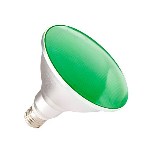 LEDKIA LIGHTING Bombilla LED E27 Casquillo Gordo PAR38 15W Waterproof IP65 Luz Verde Verde