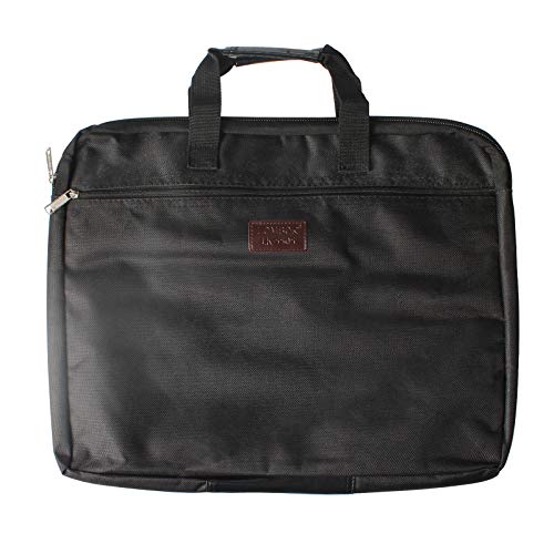 Lvcky A4 Office File Bag Zipper Bag Hombres Documento portátil Conferencia Business, Negro