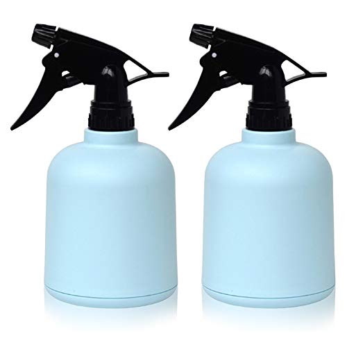 Lvjkes Botellas Vacías Spray, 2 Piezas Botella para Plantas, Botella de Spray de Plástico Mister con Disparador de Bomba Superior para Interior de Jardín Flores Hierbas Hogar Limpieza (600ml) Azul