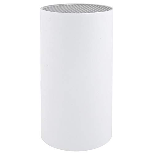 MGE - Soporte para Cuchillos de Cocina - Tacoma para Cuchillos - Bloque para Cuchillos Universal - Cuchillero - Ø 11,3 x 22,3 cm - Blanco