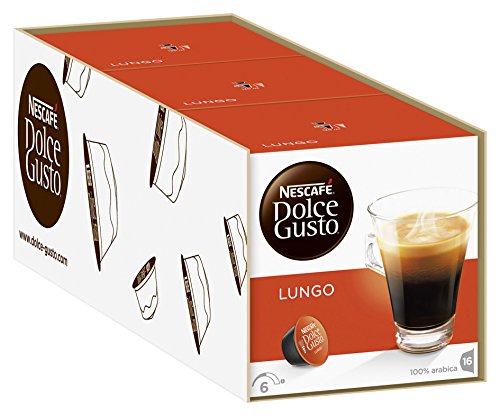 Nescaf Dolce Gusto - Lungo - 3 Paquetes de 16 Cpsulas - Total: 48 Cpsulas