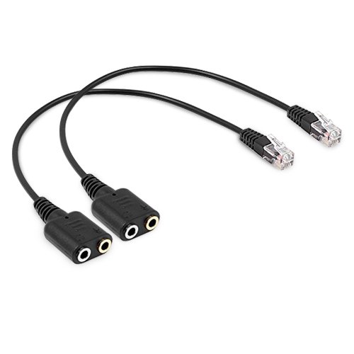 Neuftech 2pcs Adaptador de Enchufe Convertidor RJ9 a Jack 3.5 mm Cable para Auriculares Teléfono PC