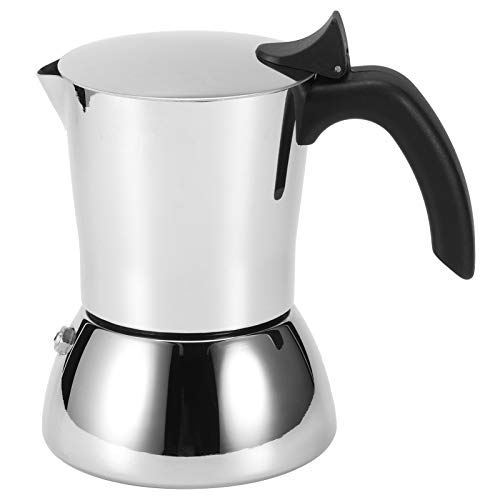 Oumij1 Cafetera expreso - Olla Moka de Estilo Italiano - Cafetera de Acero Inoxidable - para Uso doméstico