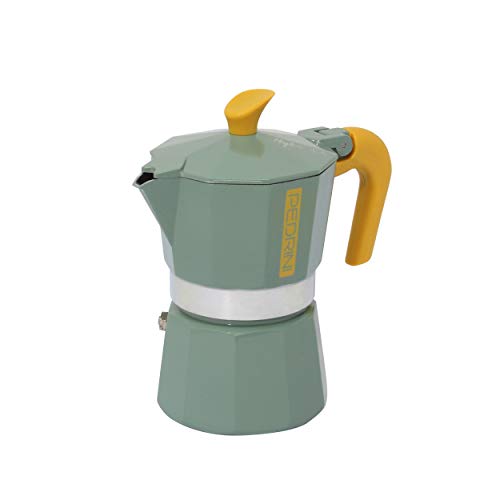 Pedrini Mymoka Mix - Cafetera de aluminio, color naranja