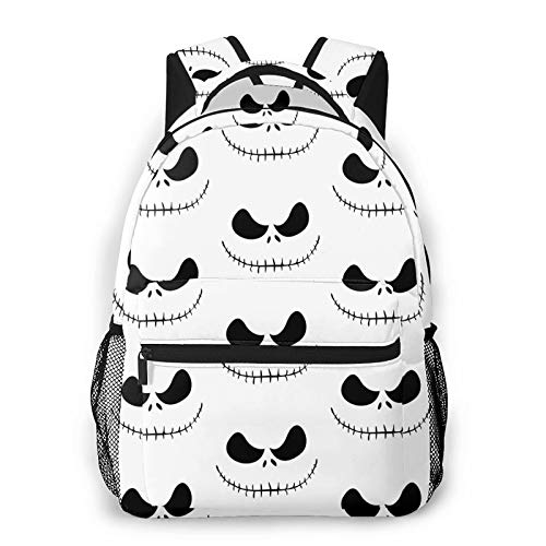 Pesadilla Antes de Navidad Jack y Sally Print Mochila de Moda Casual Ligero Mochila Escolar Mochila para portátil