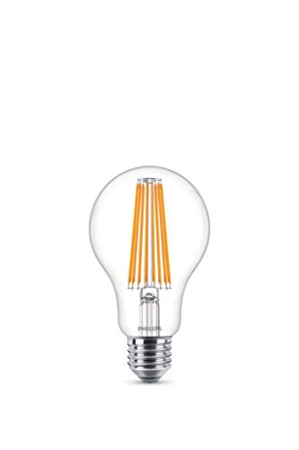 Philips bombilla LED estándar de filamento, efecto vintage, casquillo gordo E27, 11 W equivalentes a 100 W en incandescencia, 1521 lúmenes