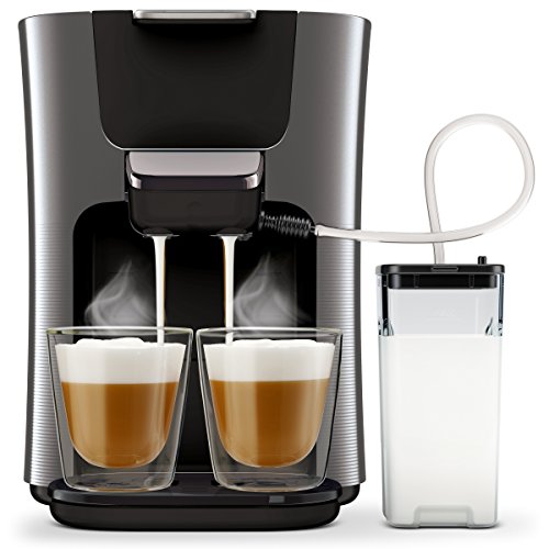 Philips Cafetera Senseo Latte Duo hd6574/50 (2 Café – Los Restos Leche) Titanium