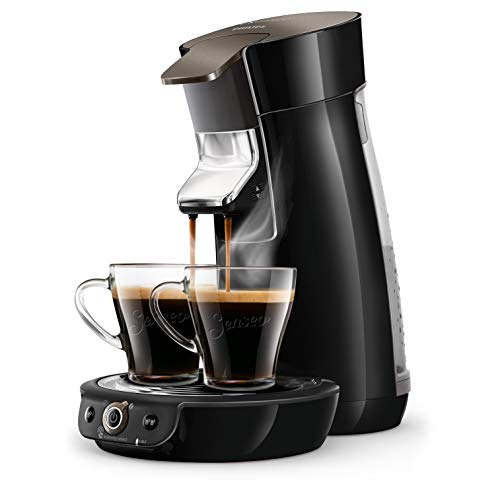 Philips HD6564/61 Senseo Viva Café Duo Select - Cafetera de monodosis (dosis baja), color negro brillante