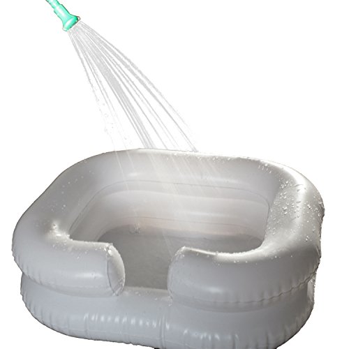 PULOX móvil hinchable pelo para lavabo con ducha bolsa Incluye ducha para bettlägerige Personas pelo Lavado bañera Paciente ducha cabeza bañera