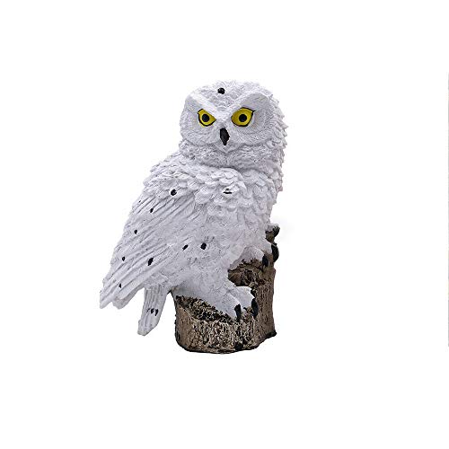 QWERWEFR Energía Solar Jardín al Aire Libre Novedad LED Búho Iluminar Camino Adorno Animal Pájaro Decoración al Aire Libre Escultura,A