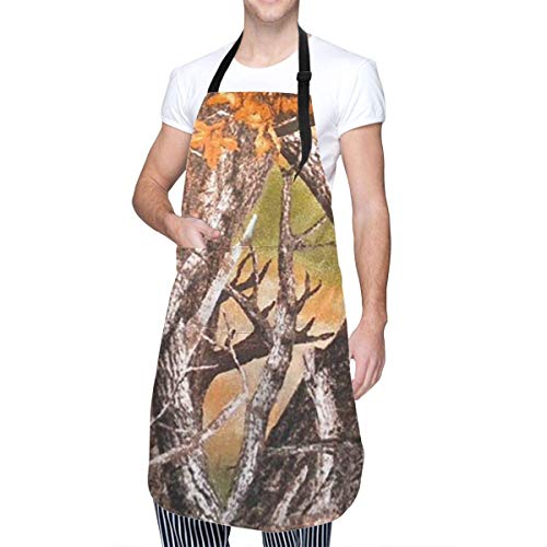 Realtree Camo Chef Delantal con Pechera Bandera Serbia Cuello Cintura Corbata Bolsillo Central Impermeable para el hogar