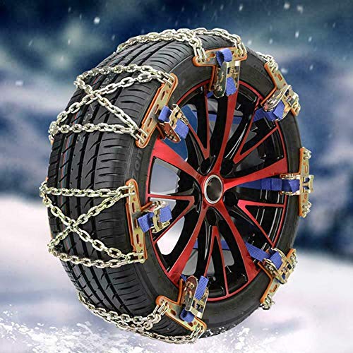 Riloer Cadena de Emergencia con Cable Antideslizante - Cinturón de Seguridad para Neumáticos Cadenas para Neumáticos de Nieve para Coches, Camiones, SUV, Antideslizantes, 1 Pieza