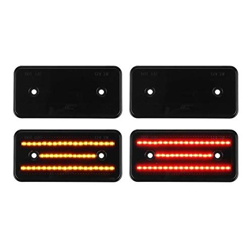 ROYAL STAR TY 4pcs / Set LED Marcador Lateral Pegatina de Luces se encienden Las lámparas de señalización for Mercedes W463 G-Clase G500 G550 G55 G63 AMG 02-14 (Emitting Color : Black)