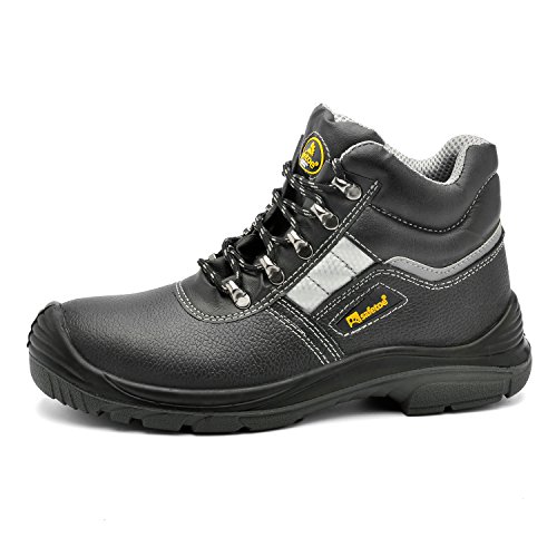 SAFEYEAR Botas de seguridad resistentes para hombre 8027 Site Safety Shoes, S3 botas de trabajo SRC altas con cordones para hombre y mujer, 43 EU