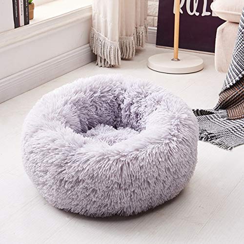 Super Dog cama suave lavable felpa larga Caseta de Perro profundo dormir Camas Bolsa Sofá Basket Casa Pequeña Mediana Grande Cama Perros Gatos (Color: gris pardo, tamaño: XXL Diámetro 100 cm) YMIK