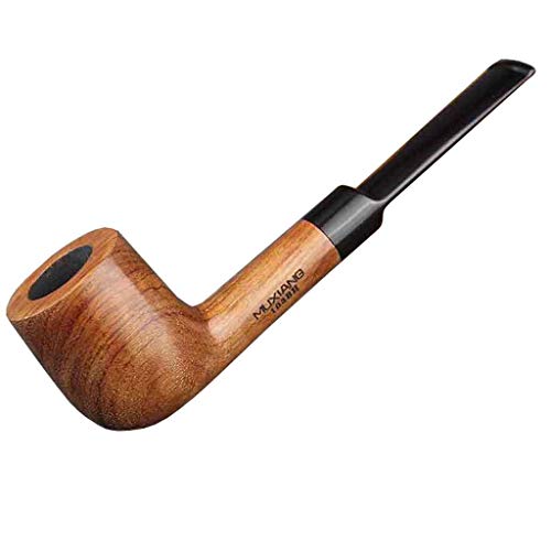 SXDHOCDZ Kevazingo Madera Tabaco de Tabaco Pipa Recta con Boquilla de acrílico 9mm Filtro Hombres Pipe Set de Fumar